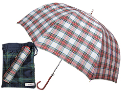 ［ai:u 愛雨］（オーロラ 長傘・折傘ともに￥4,515、傘用ポーチ￥1,785）